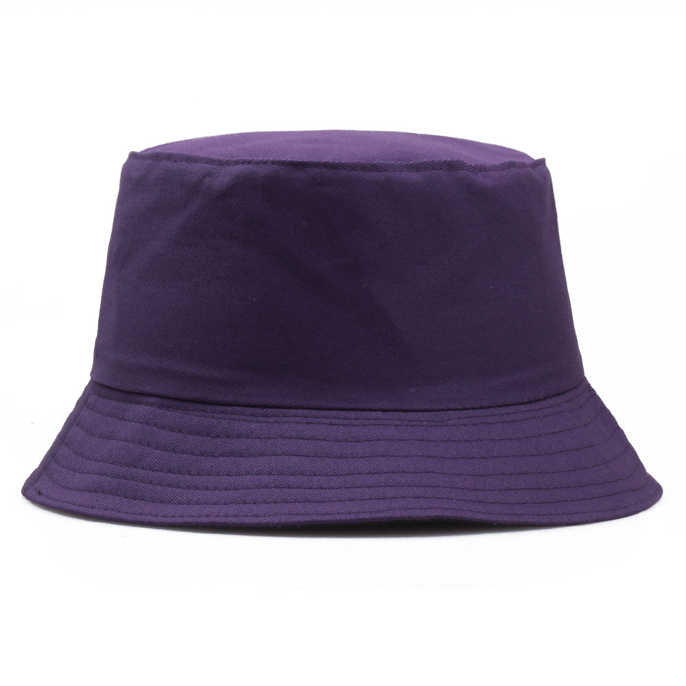 Wholesale Pure Cotton Solid Color Embroidered Logo Bucket Hat